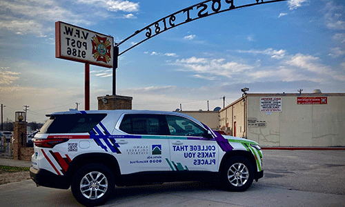 Community connections wrapped vehicle at the VFW 9186